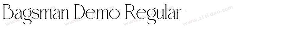 Bagsman Demo Regular字体转换